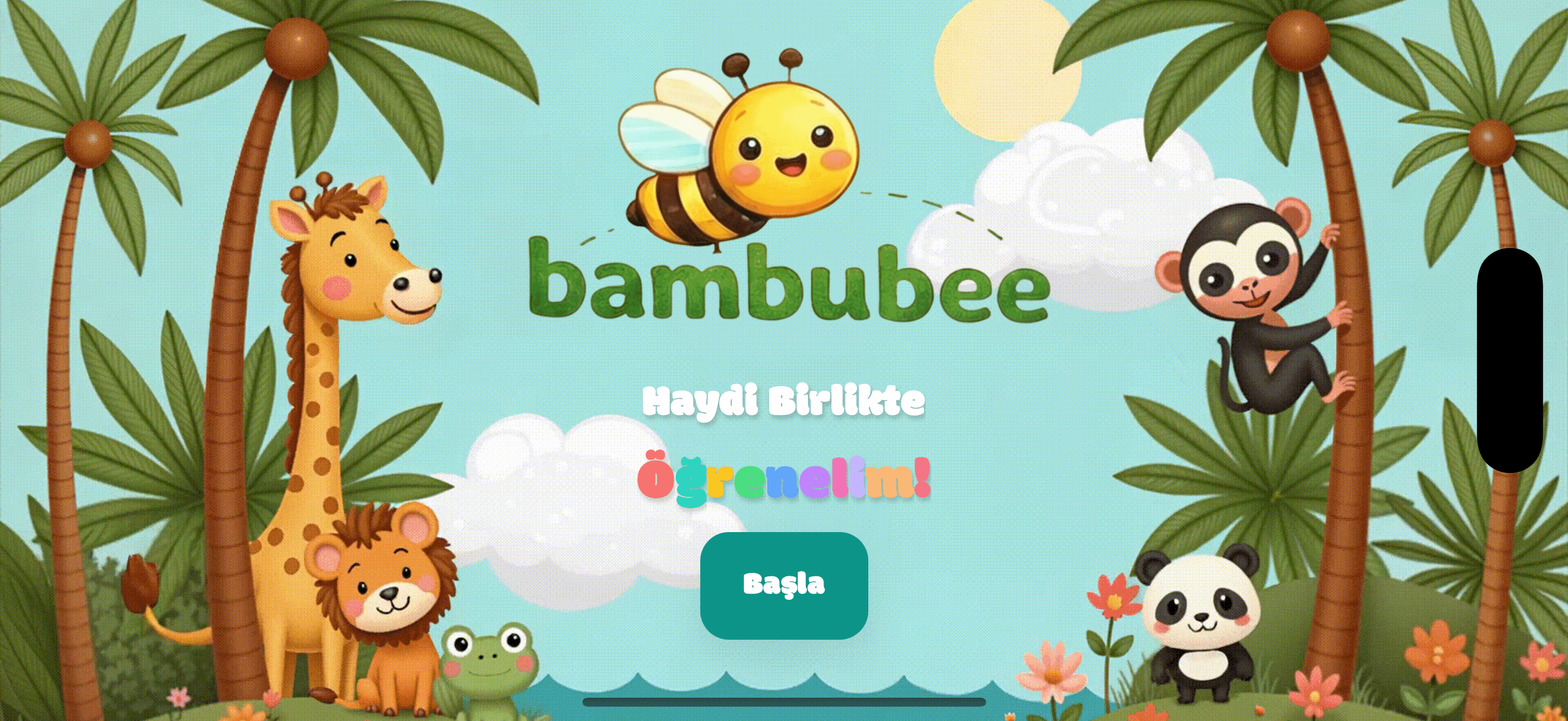 BambuBee çocuk eğitim uygulaması ekran görüntüsü – hikayeler ve oyunlar